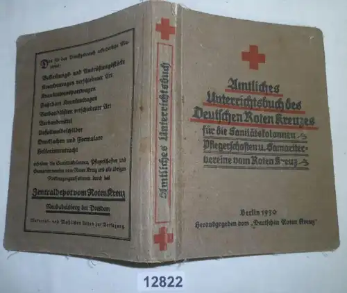 Livre officiel de la Croix-Rouge allemande pour les cliniques, les hôpitaux et les associations de samaritains