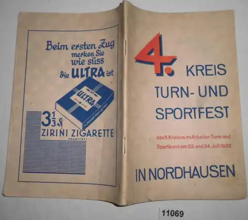 4ème Cercle de la Fête du sport et du tournoi du 5ème cercle de l'Union ouvrière des tour et des sports les 23 et 24 juillet 1932 à Nordhausen