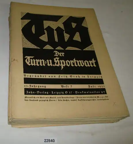TuS Der Turn- u. Sportwart, 21 Hefte von 1928 bis 1934