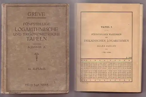 Fünfstellige Logarithmische und Trigonometrische Tafeln