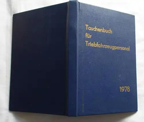 Livre de poche pour le personnel de la machine 1978