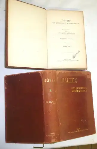 Hütte - Livre de poche de l'ingénieur Volume 1 et Volume 2