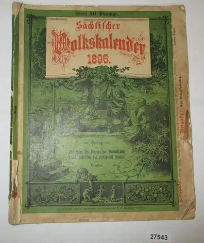 Calendrier national du Saxe 1896. .