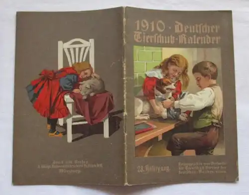 Calendrier allemand de protection des animaux 1910.