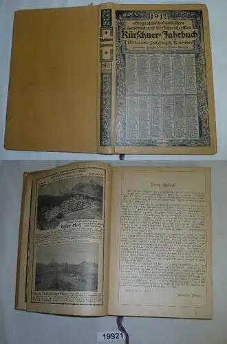 Annuaire de Kürschner 1912 - Miroir mondial et temporel, Calendrier, Manuel géographique et statistique et flexique des transports