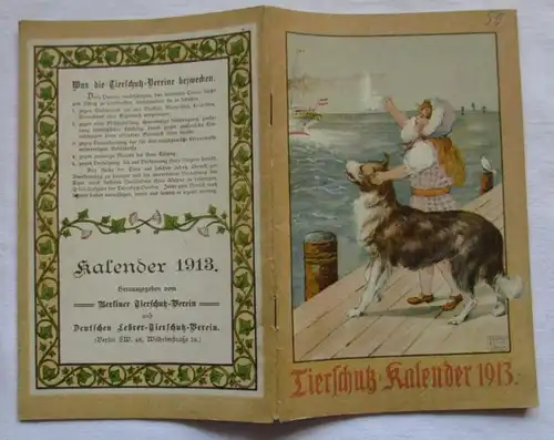 Calendrier 1913 pour le bien-être des animaux