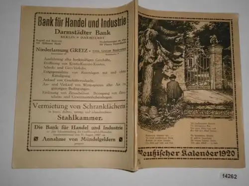 Reußischer Kalender auf das Schaltjahr 1920 - 192. Jahrgang