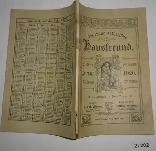 Le calendrier évang.-luthérien de famille 1920, 36e année