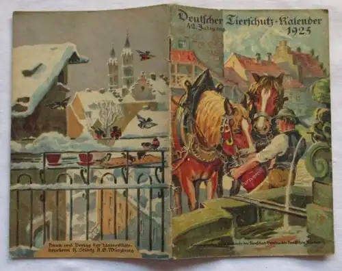 Deutscher Tierschutzkalender 1925 - 42. Jahrgang