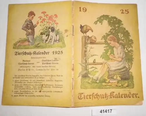 Tierschutz-Kalender 1925