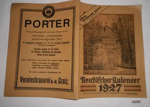 Reußischer Kalender auf das Jahr 1927 - 199. Jahrgang