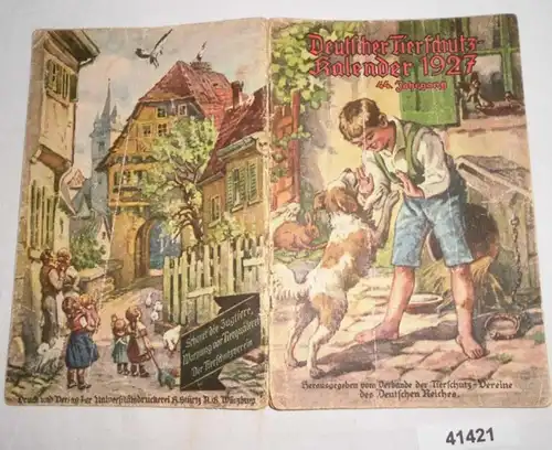 Calendrier allemand de protection des animaux 1927, 44e année