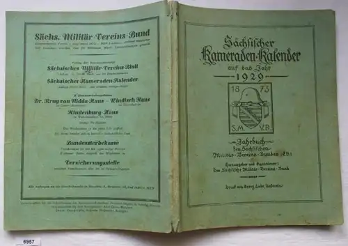 Calendrier de camarade de Saxon pour l'année 1929 - Annuaire de la Fédération militaire-union (E.V.)