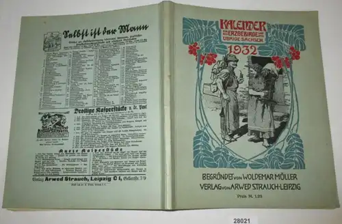 Calendrier 1932 pour les monts Métallifères, le reste de la Saxe et le Sudèteland - 28e année
