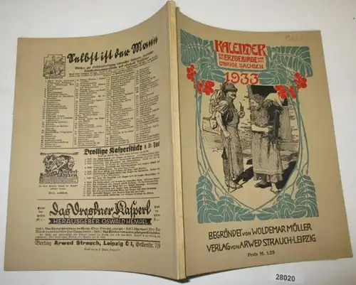 Calendrier 1933 pour les monts Métallifères, le reste de la Saxe et le Sudèteland - 29e année