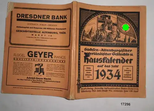 Sachsen-Altenburgischer vaterländischer Geschichts- und Hauskalender 1934
