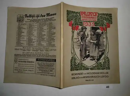 Calendrier des monts Métallifères et du reste de la Saxe 1935, 31e année