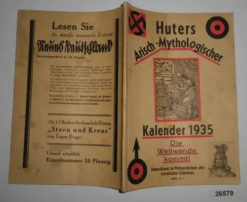 Calendrier mythologique de Huter pour l'année 1935 - Le tournant du monde arrive! L'Allemagne dans les événements mondiaux du futur