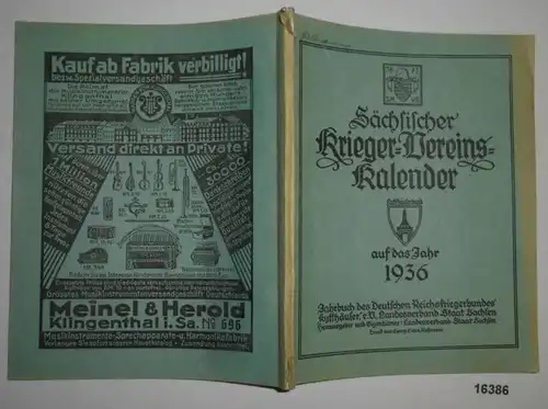 Calendrier de la guerrière-union du Saxon sur l'année 1936