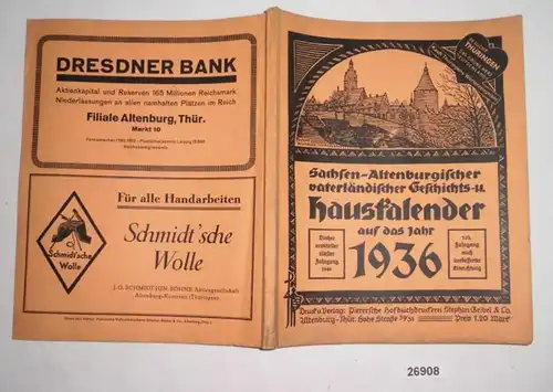 Sachsen-Altenburgischer vaterländischer Geschichts- und Hauskalender 1936