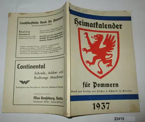 Heimatkalender für Pommern 1937