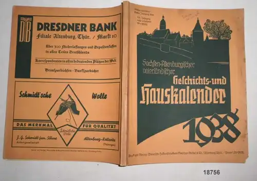 Sachsen-Altenburgischer vaterländischer Geschichts- und Hauskalender 1938