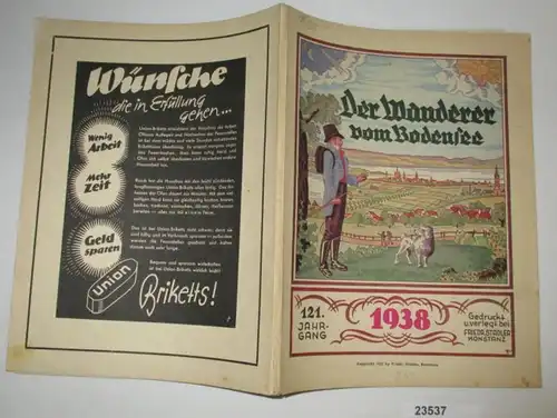 Der Wanderer vom Bodensee - Universaler Haus- und Lesekalender für das Jahr 1938 - 121. Jahrgang