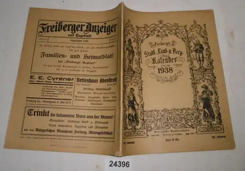 Freiberger ville, campagne et calendrier de montagne pour l'année 1938 - chance sur!
