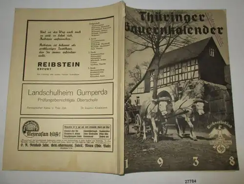 Calendrier des paysans de Thuringe 1938