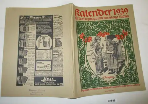 Calendrier 1939 pour les monts Métallifères, le reste de la Saxe et le Sudèteland - 35e année