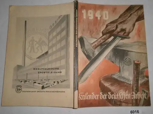 Calendrier du travail allemand 1940. .