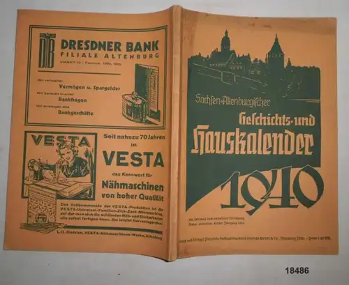Sachsen-Altenburgischer Geschichts- und Hauskalender 1940