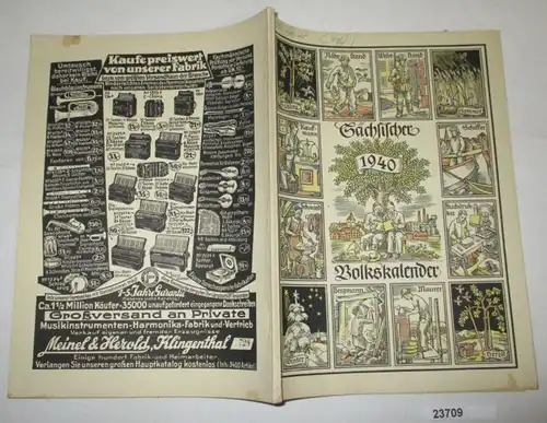 Sächsischer Volkskalender vereinigt mit dem Neuwerk-Kalender für Sachsen 1940 63. Jahrgang