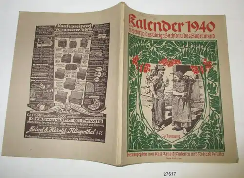 Kalender  1940 für das Erzgebirge, das übrige Sachsen und das Sudetenland - 36. Jahrgang
