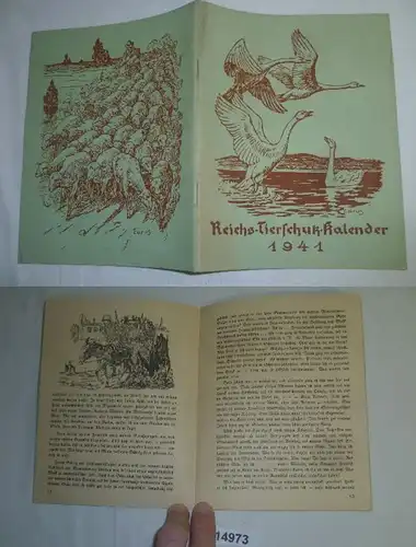 Reichs-Tierschutz-Kalender 1941 (50. Jahrgang) Ausgabe B (für die Oberstufe)