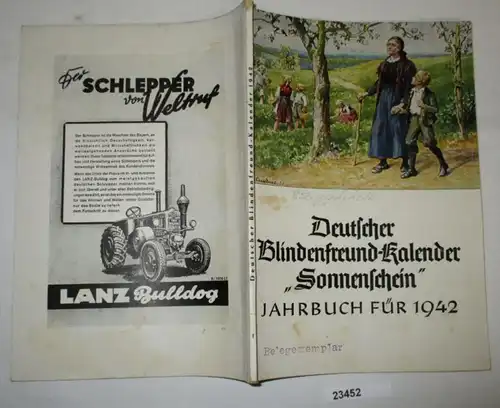 Deutscher Blindenfreund-Kalender "Sonnenschein" Jahrbuch für 1942