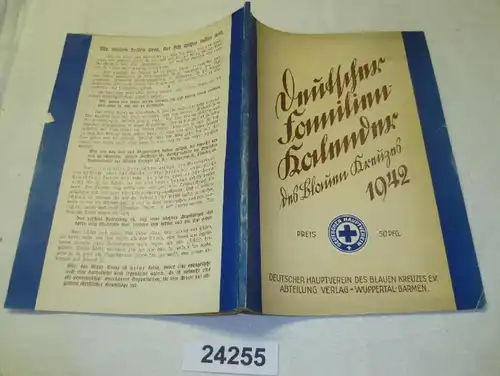 Calendrier de la famille allemande de Croix Bleue 1942