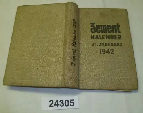 Zement Kalender 1942 (31. Jahrgang)