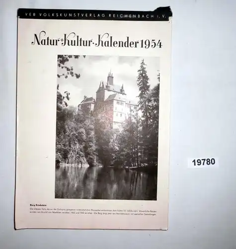 Natur+Kultur-Kalender 1954 (Wochenabreißkalender)