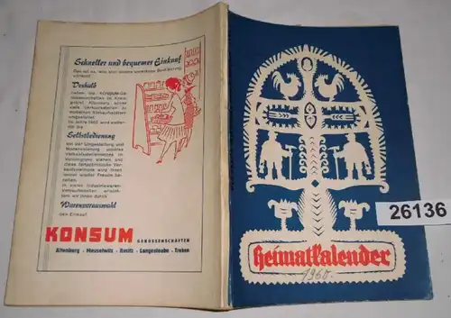 Calendrier d'origine des districts d ' Altenburg et Schmölln 1960