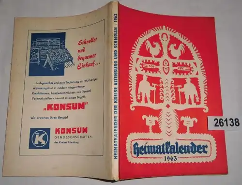 Calendrier d'origine des districts d ' Altenburg et Schmölln 1963