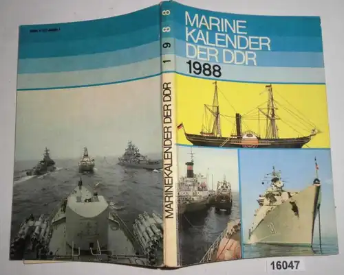 Calendrier Marine de la RDA 1988 Agenda Marin