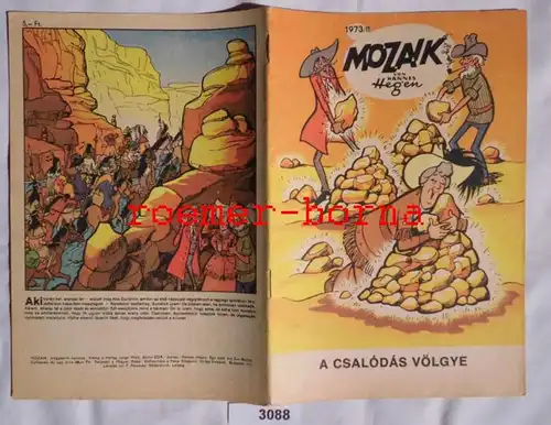 Mosaïque Mozaik de Hannes Hegen rare édition d'exportation pour la Hongrie n° 1973/11 (équivalent au numéro 193)