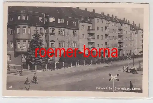 00671 Foto Ak Döbeln i.Sa. Grimmaische Straße um 1940