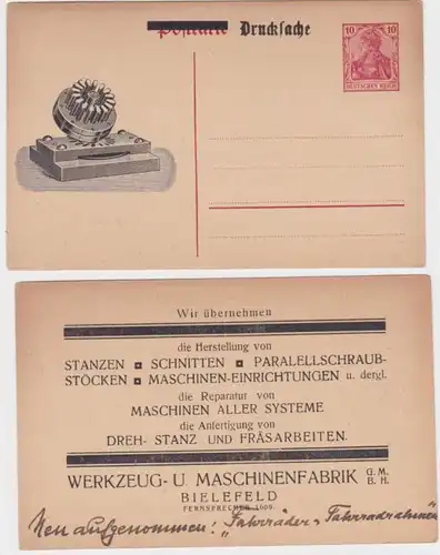01209 DR Carton postale P107 Impression Outils et machines Bielefeld