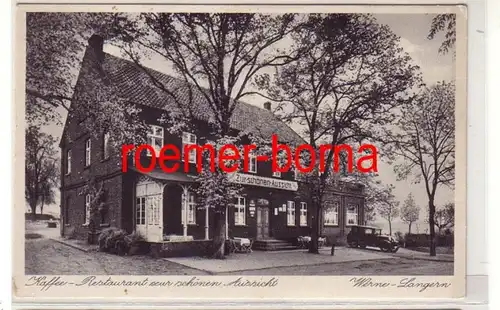 01232 Ak Werne-Langern Kaffee-Restaurant zur schönen Aussicht um 1930