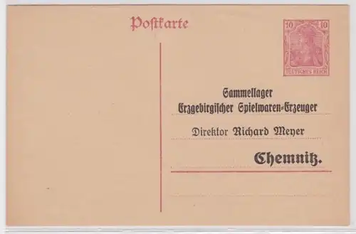 04846 DR Ganzsachen Postkarte P107 Zudruck Sammellager Richard Meyer Chemnitz