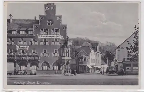 06079 Feldpost AK Homburg - Joseph Bürckelplatz avec Hotel Hombourger-Hof 1942