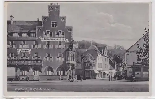 06079 Feldpost AK Homburg - Joseph Bürckelplatz mit Hotel Homburger-Hof 1942