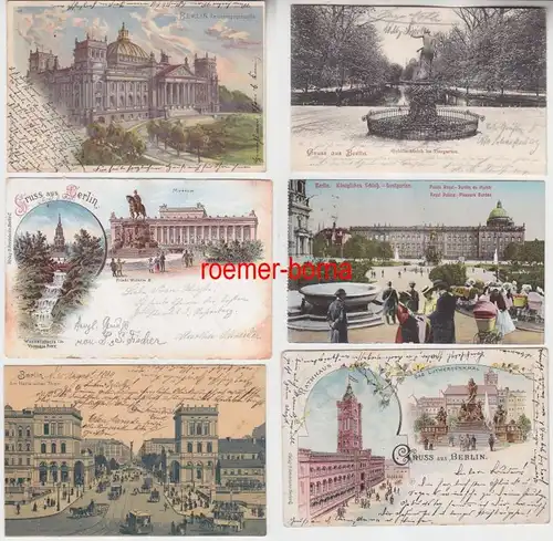 11933/6 Ak Berlin Vues de la ville, Tiergarten, Musée , Hallesches Thor vers 1900